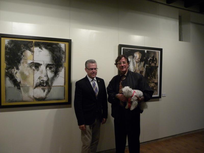 Pere Granados y Jaume Queralt, en la inauguraci&oacute;n de la exposici&oacute;n. 
