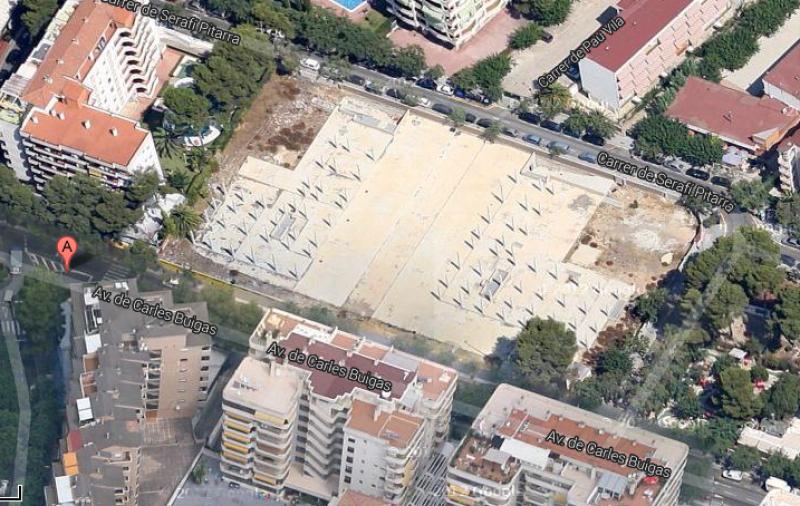 Imagen a&eacute;rea del solar donde se ubicar&aacute; el hotel.