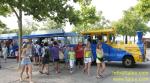 The tourist train stops at PortAventura