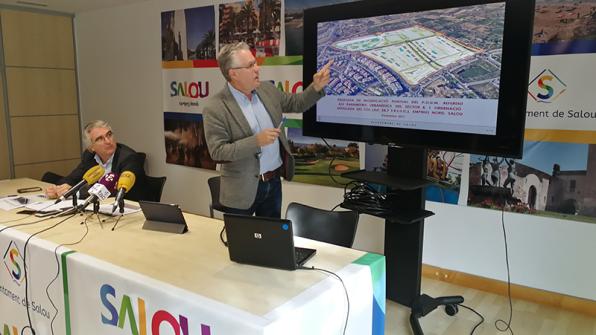 The mayor, Pere Granados, during the presentation of the partial plan