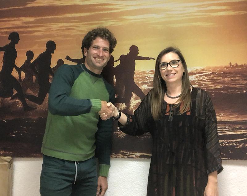 Marcel Zamora i Cristina Tallard&agrave; despr&eacute;s de signar l'acord.