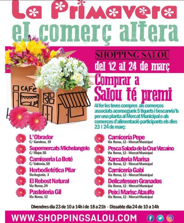 Cartel de la campaña "La primavera el comercio altera" de Salou