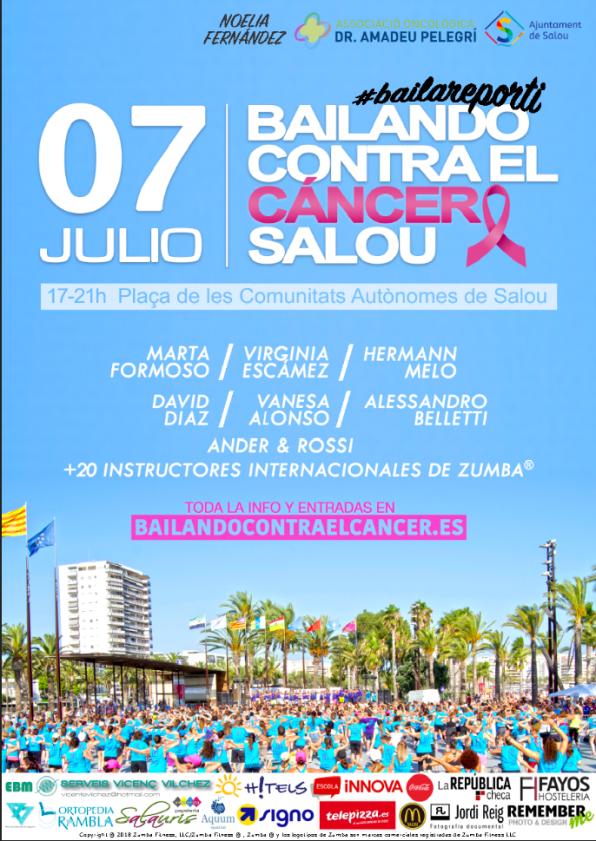 Cartel con que se anuncia la convocatoria del evento contra el Cáncer