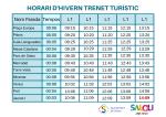 Horarios del tren turístico de Salou en invierno