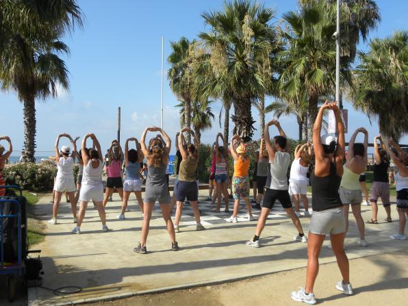 Imatge d'una de les classes de zumba a Salou