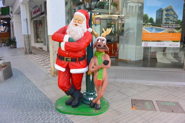 Santa Claus in the streets of Salou