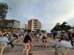 Momento del acto inaugural de las obras en la avenida Carles Buïgas