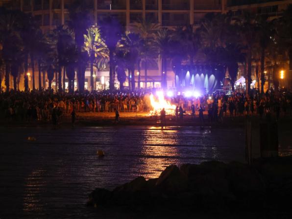 Sant Joan on the beach in Salou