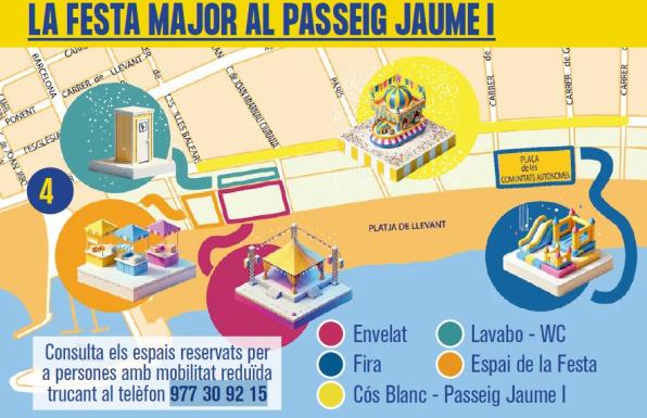 Mapa Fira Xic's, inflables, envelat Festa Major Hivern de Salou