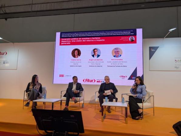 L'alcalde de Salou Pere Granados a Fitur Sports. Cedida