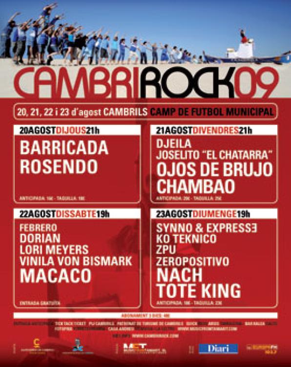 Ven gratis con Salou.com al Cambrirock 2009 de Cambrils