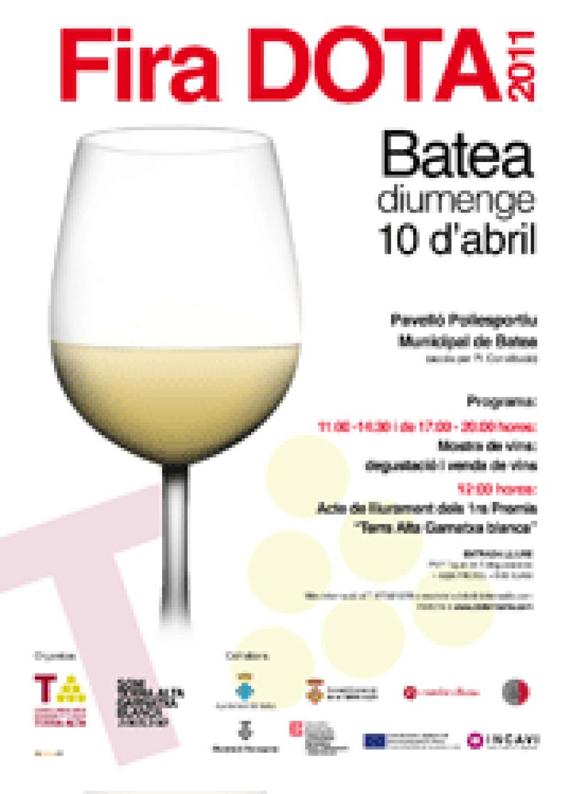 LŽedici&oacute; 2011 de la Fira de la denominaci&oacute; dŽorigen Terra Alta, aquest 10dŽabril a Batea