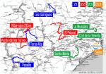 Route maps and schedules of the Rally Catalunya Costa Daurada, Rally Spain 2011 1